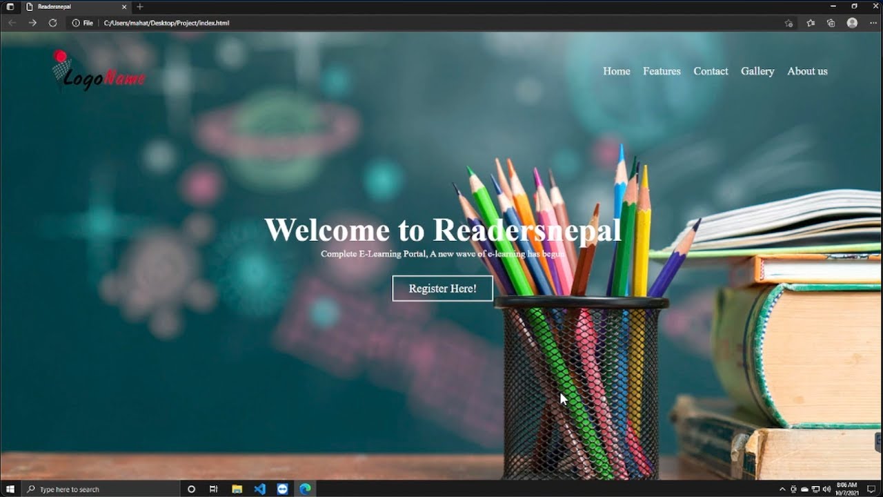 How to make website using HTML and CSS only || Day 1 || Readersnepal