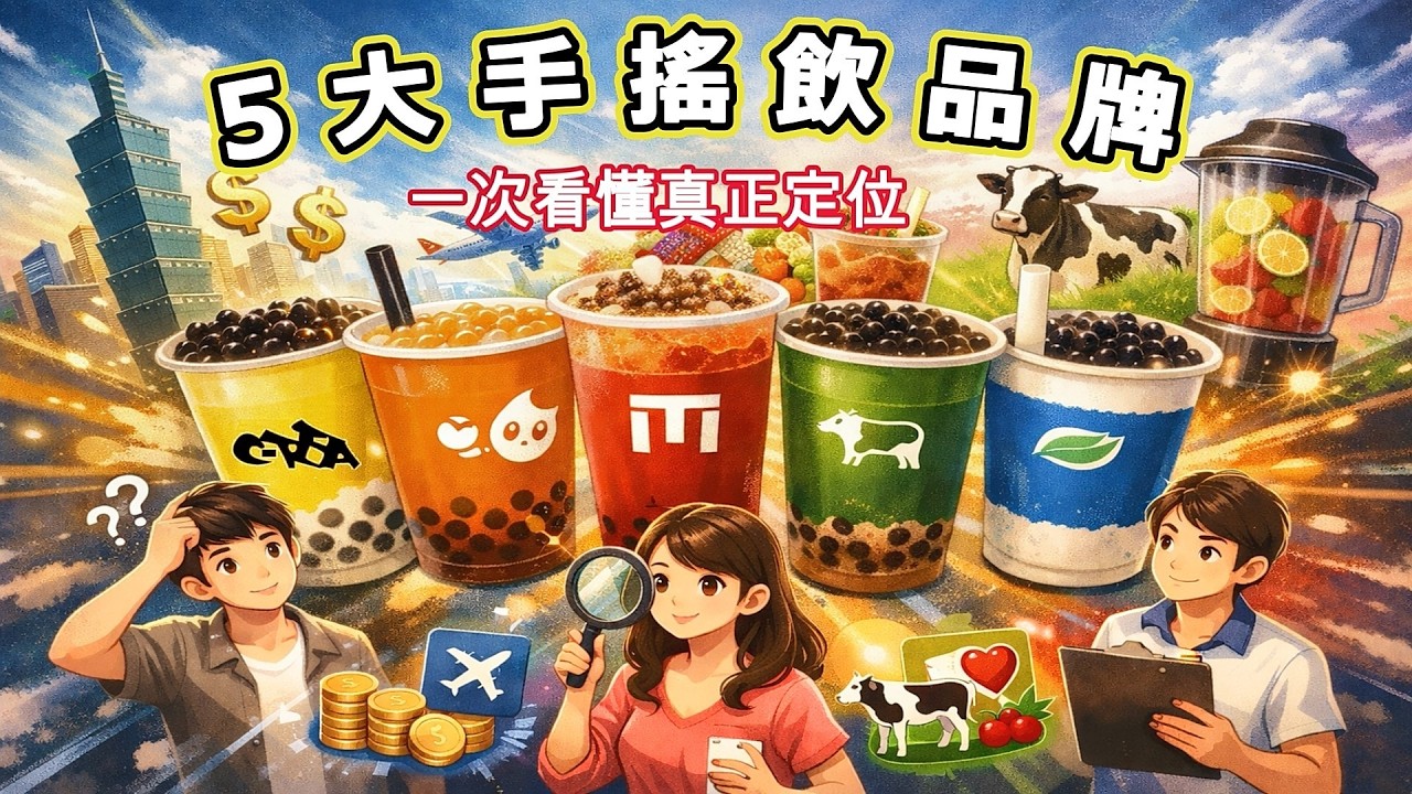 50嵐、CoCo、麻古、迷客夏、清心福全差在哪？一次看懂 5 大手搖飲品牌的真正定位!