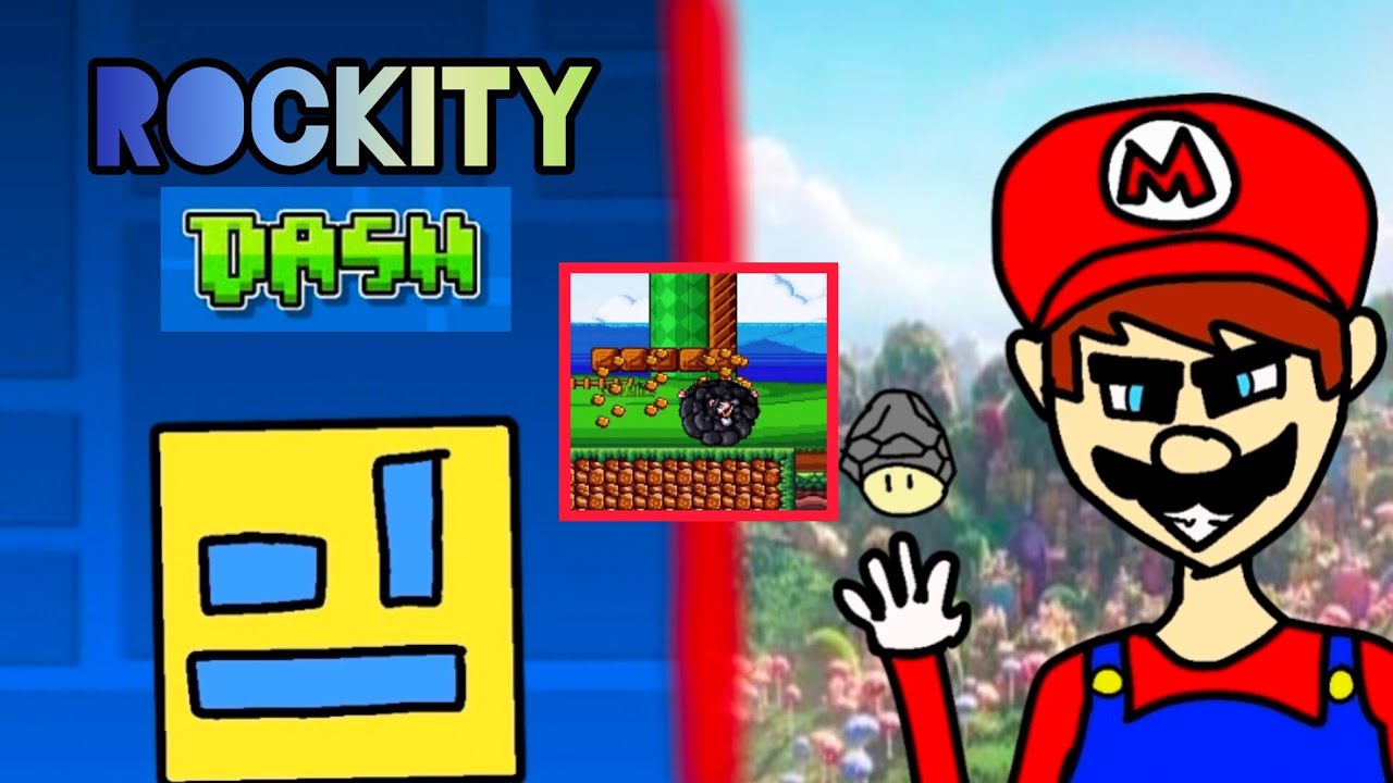 GEOMETRY DASH EN MARIO 4 JUGADORES??