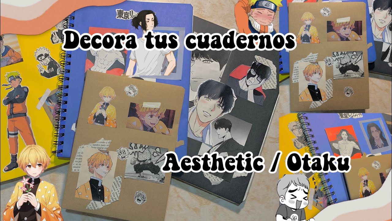 Portadas Otaku / Portadas bonitas y fáciles para tus cuadernos 📓💚