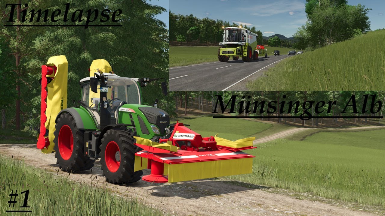 Landwirtschafts Simulator 25 Timelapse Münsinger Alb #1 Silo mähen im Schwabenland!