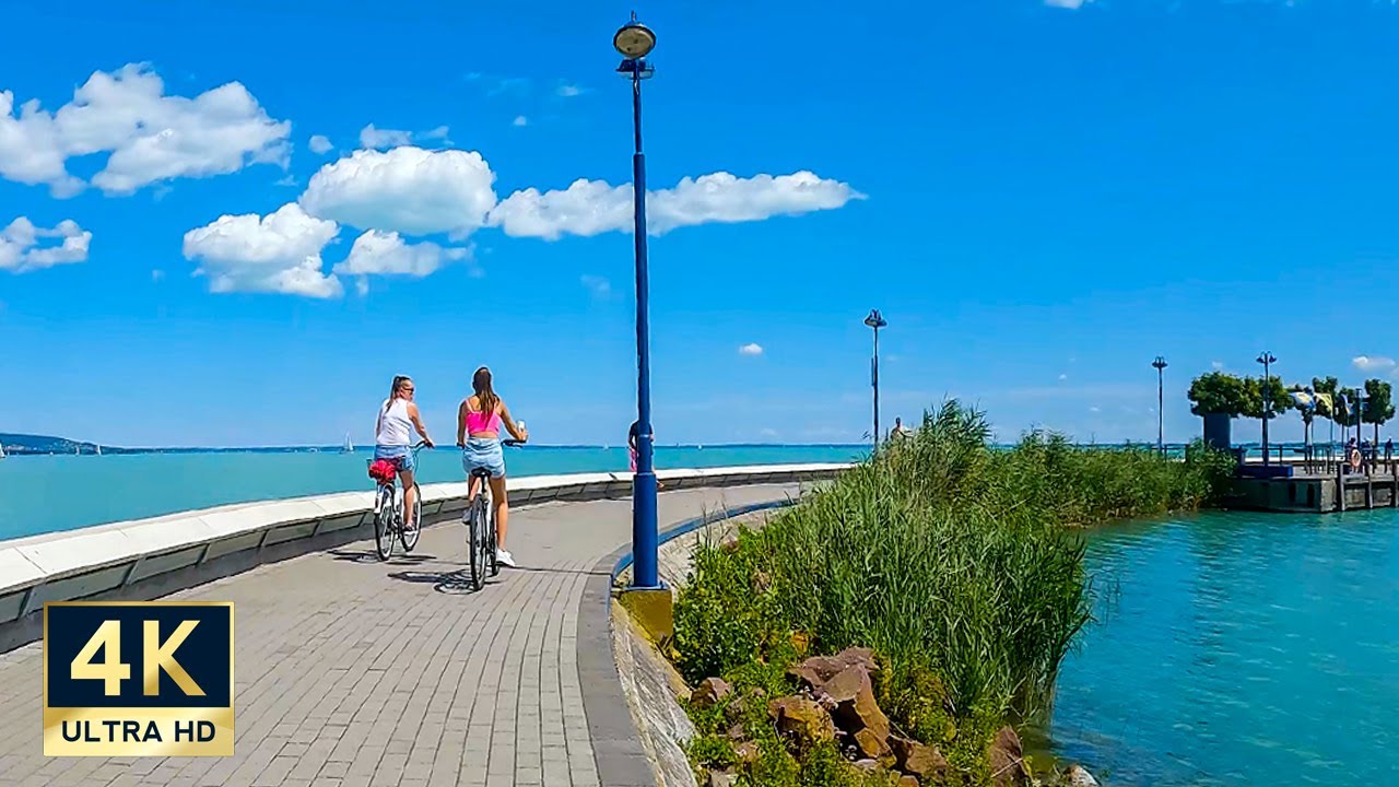 Balatonalmadi to Tihany Hungary 🇭🇺 4K Bike Tour 2023