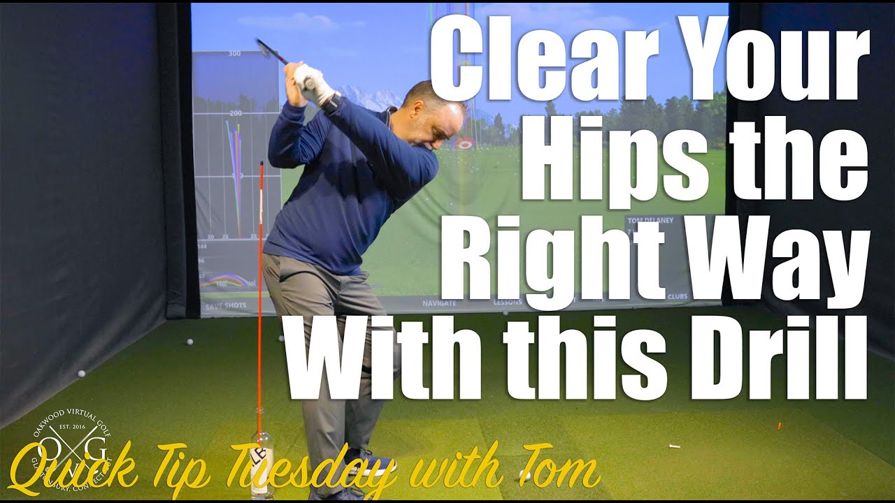 Clear your hips the right way with this drill! (And stop standing up in the downswing!)