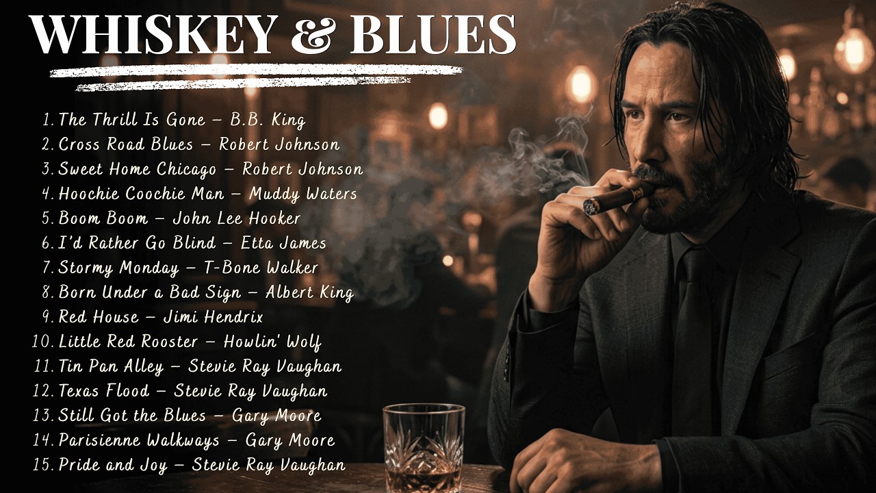 Whiskey Blues Playlist 🍂 Best Slow Blues Songs for Late Night Drinking & Relaxing Mood