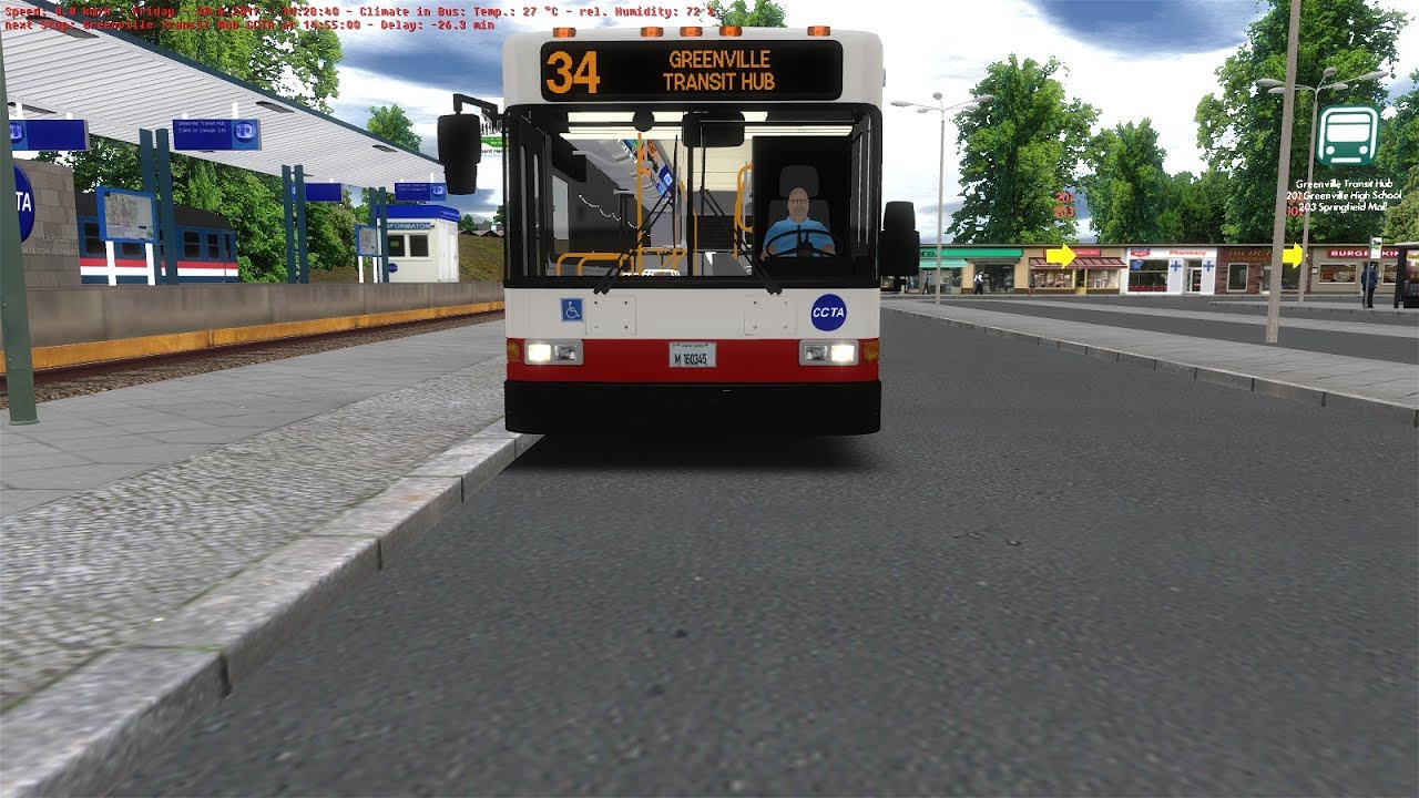 OMSI 2 Gillig Hybrid Bus On Route 34  in Cayuga USA