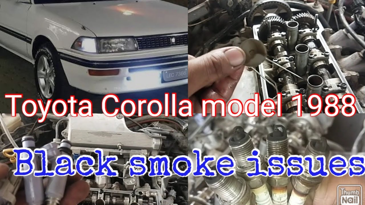 Toyota Corolla 88 model black smoke issues