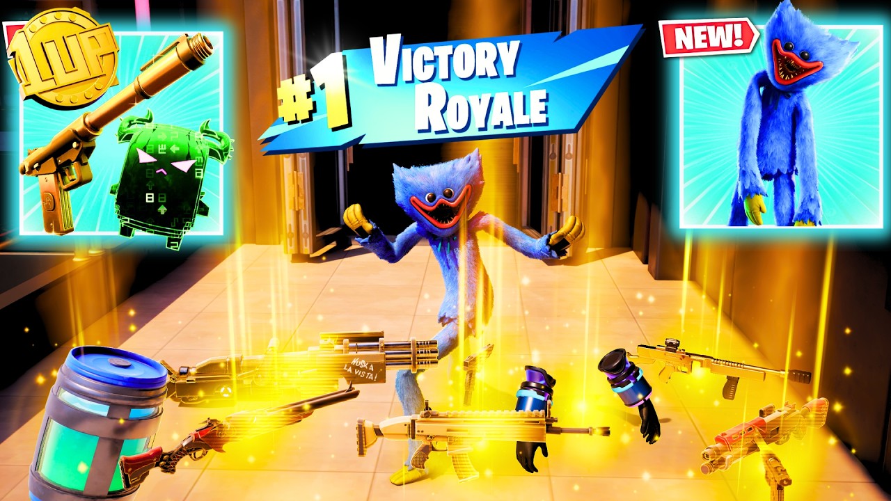 HUGGY WUGGY vs 3 NEW MEDALLIONS & MYTHIC&rsquo;S CHALLENGE (NEW! Fortnite Chapter 7 Season 4)
