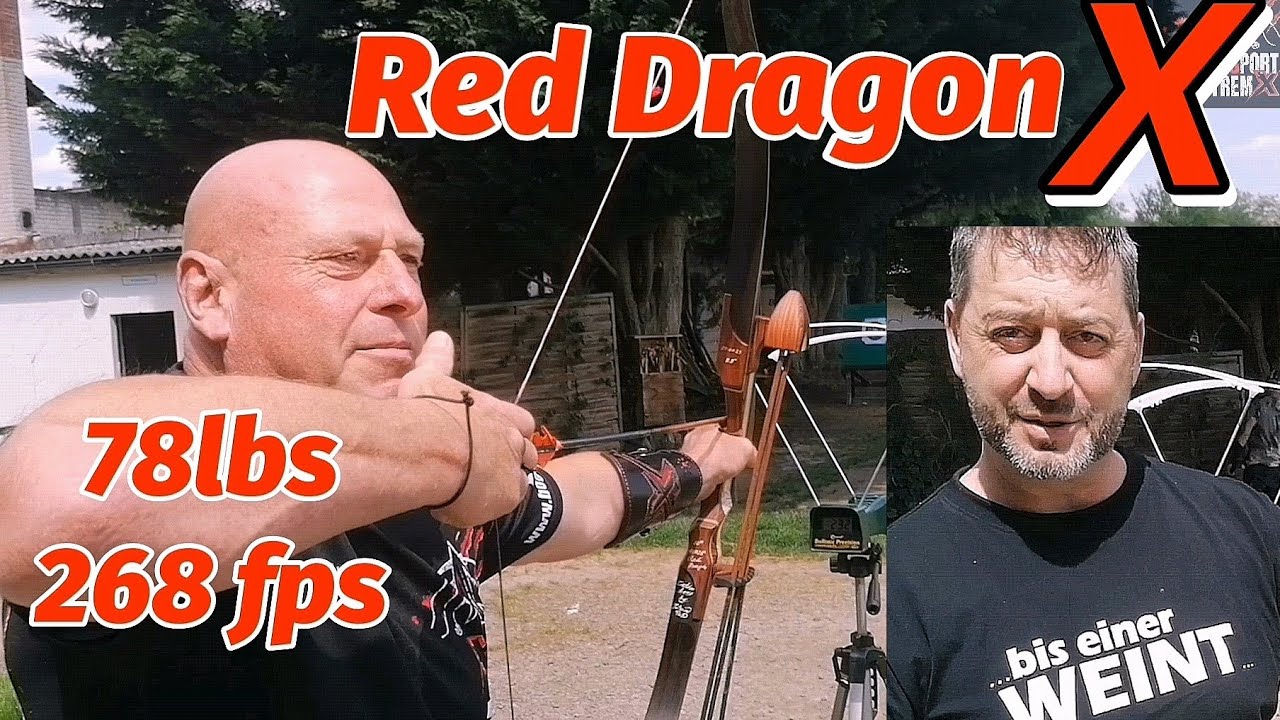 80lbs + 31lbs Red Dragon X by Lulzim Pali. Erste Tests, Speed + Messungen. Bogensport Extrem Archery