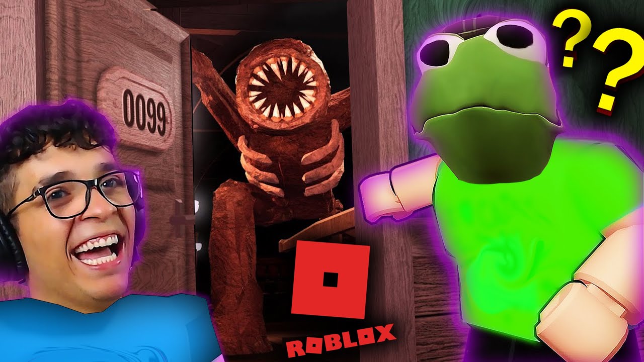 RISADAS E TERROR NO ROBLOX! - DOORS (ft. Zezão)