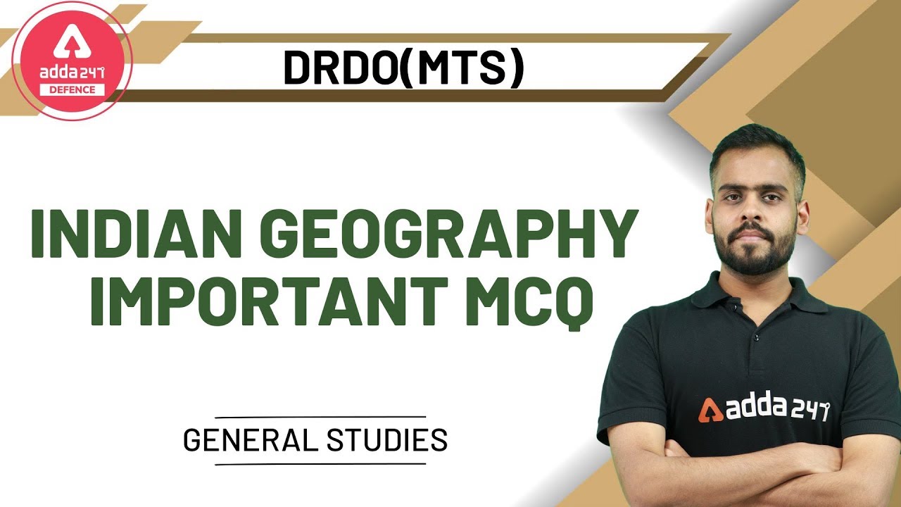 DRDO MTS 2020 | General Studies | Indian Geography Important MCQ