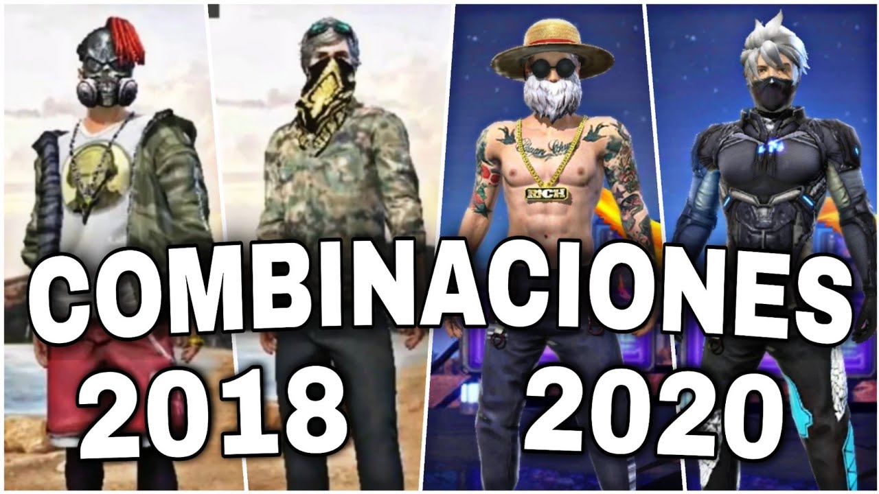 COMBINACIONES *ANTES VS AHORA*  2018 - 2020 🔥  COMBINACIONES DE ROPA FREE FIRE