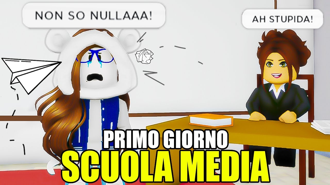 PRIMO GIORNO DI SCUOLA MEDIA RELIASTICO SU BROOKHAVEN ROBLOX!