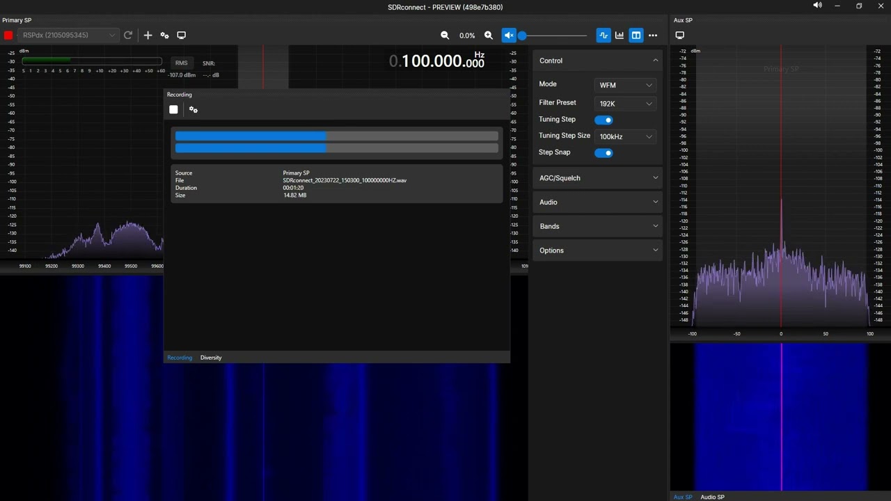 SDRconnect Audio Recorder