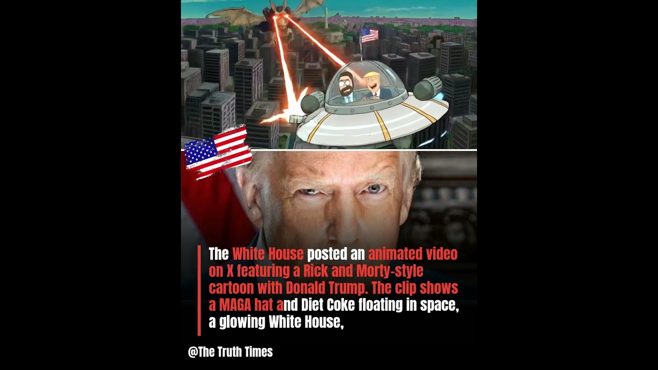 The White House posted an animated video on X featuring a Rick and Morty-style cartoon ......