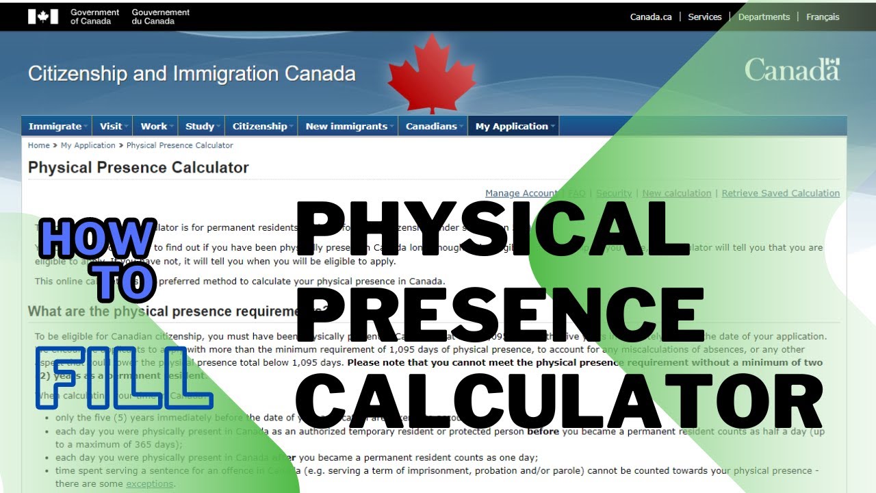 Physical Presence Calculator- How to calculate physical presence for paper Citizenship Application