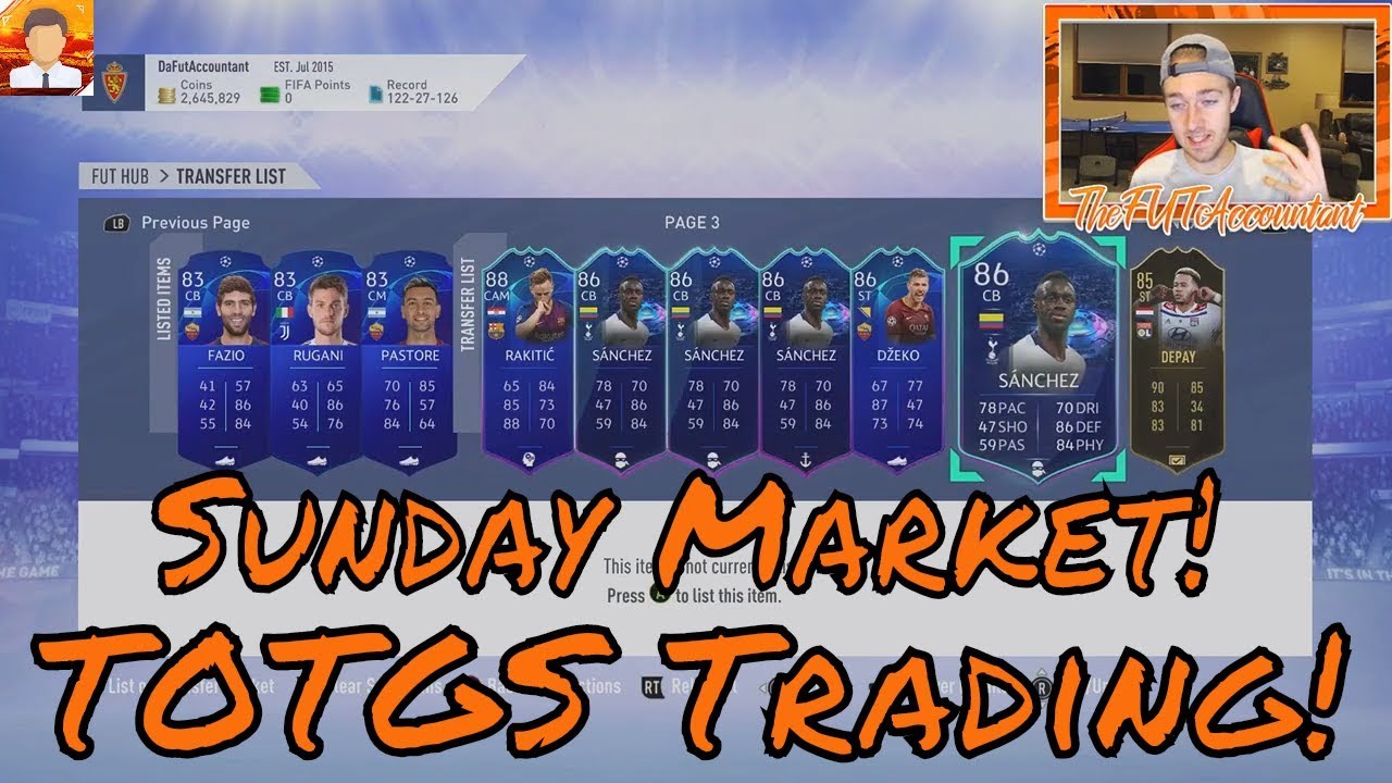 Sunday Market! WL Sell Off? TOTGS Trading FIFA 19 Ultimate Team