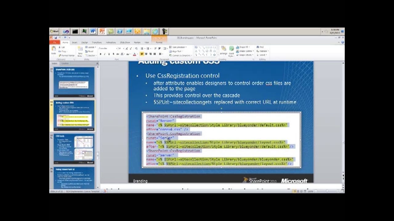 Implement Simple Master Page Branding to SharePoint 2010
