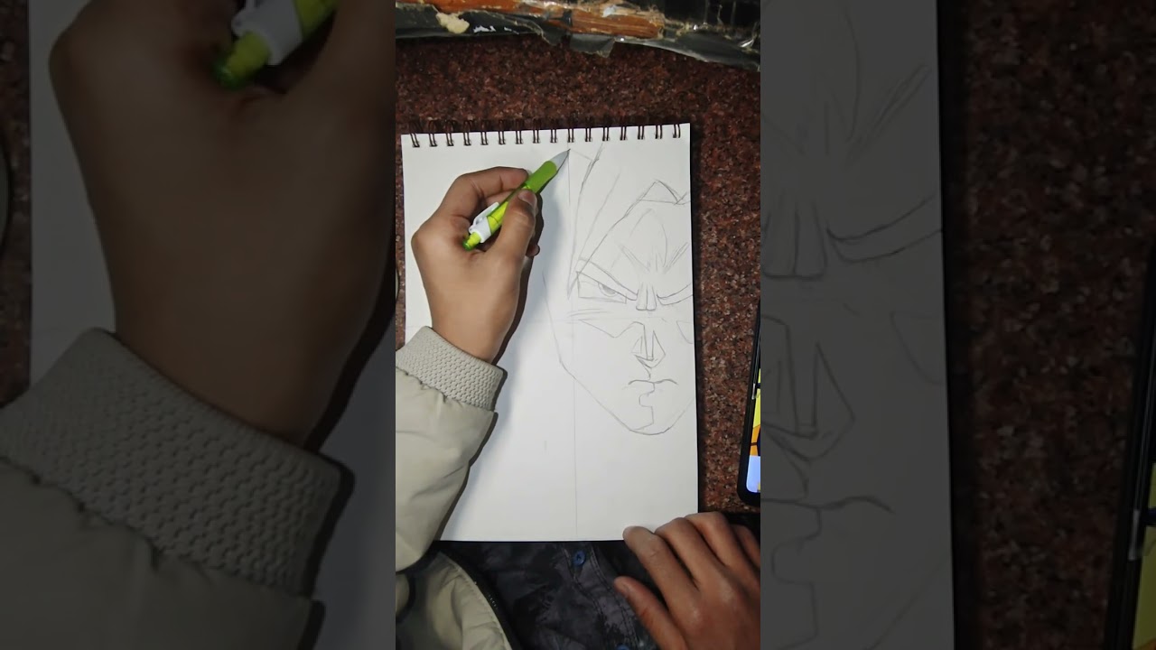 How to draw Goku step by step #Vedanth Artist#vedanth 