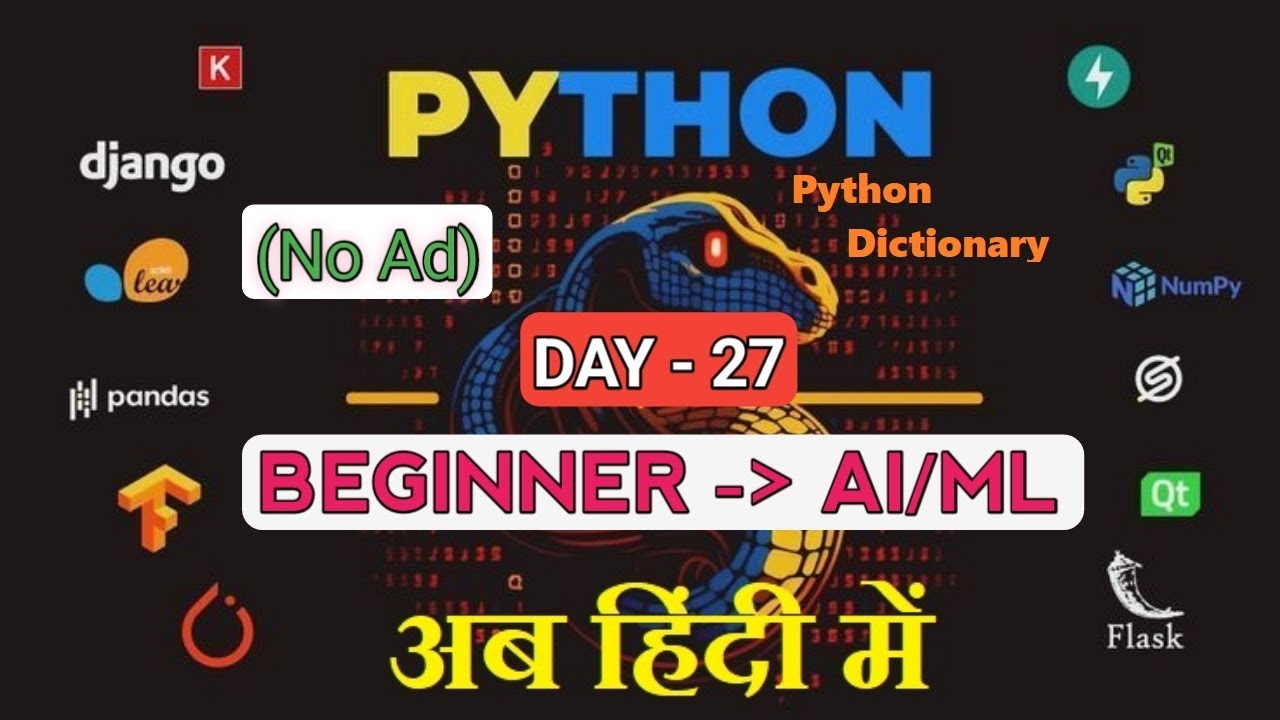 Python Dictionary Explained (Key-Value Data) | [DAY-27] – Python Basic to Advanced (AI/ML) in Hindi