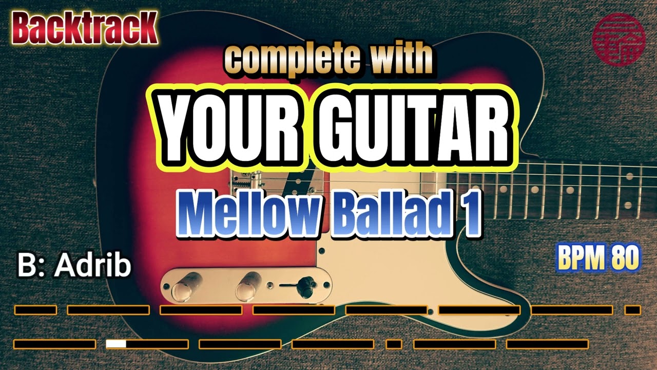 【Backing Track】DTM / Mellow Ballad Song in C #backingtrack#guitar