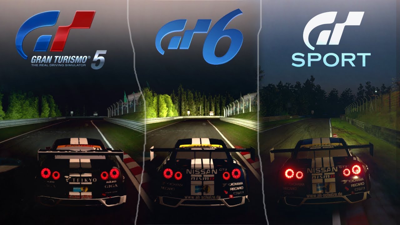 GT5 VS GT6 VS GT SPORT [Sound & Graphics Comparison] - Nürburgring Day/Night
