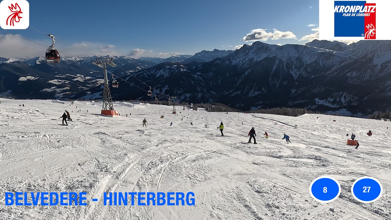 PLAN DE CORONES - 4K - BELVEDERE #8 AND HINTERBERG #-27 SLOPES KRONPLATZ - EASY SLOPES