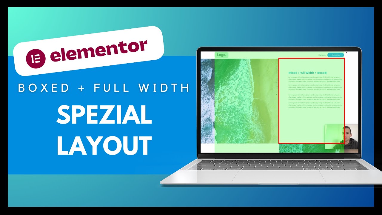 Boxed + Full Width Layout in einem Container – Spezial Container Layout mit Elementor