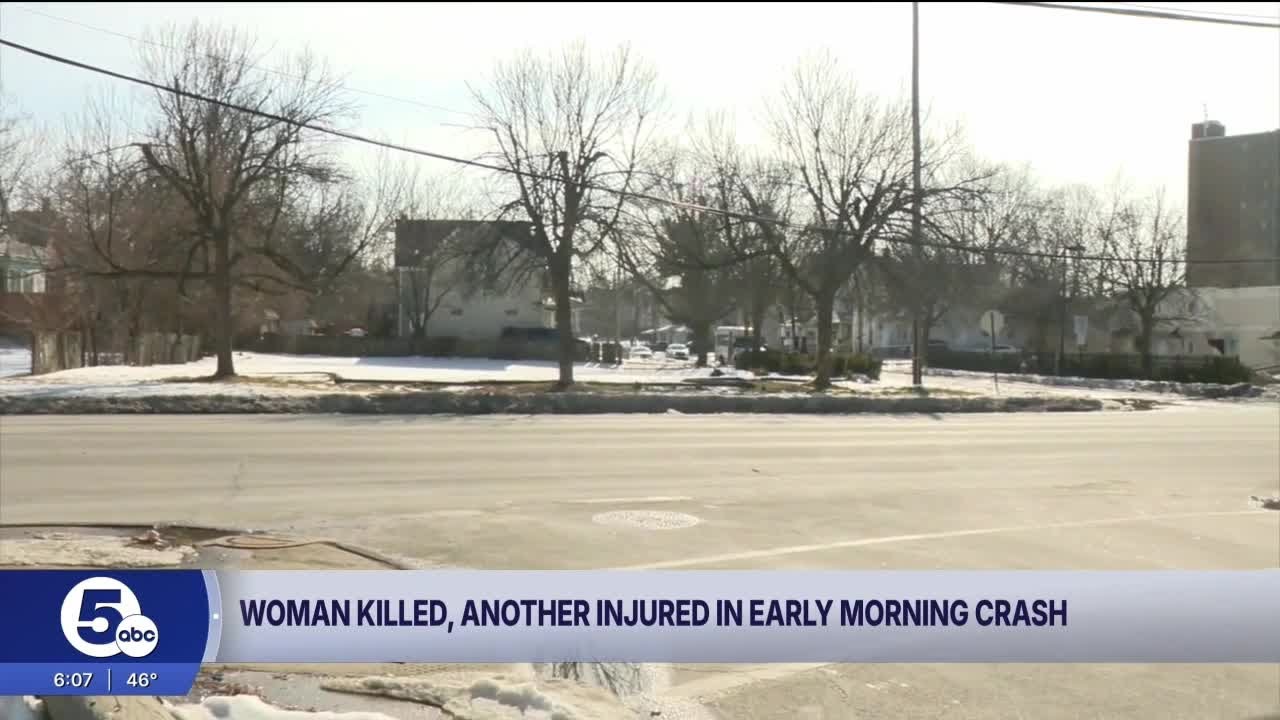 1 woman dead, another injured in fatal morning crash in Cleveland
