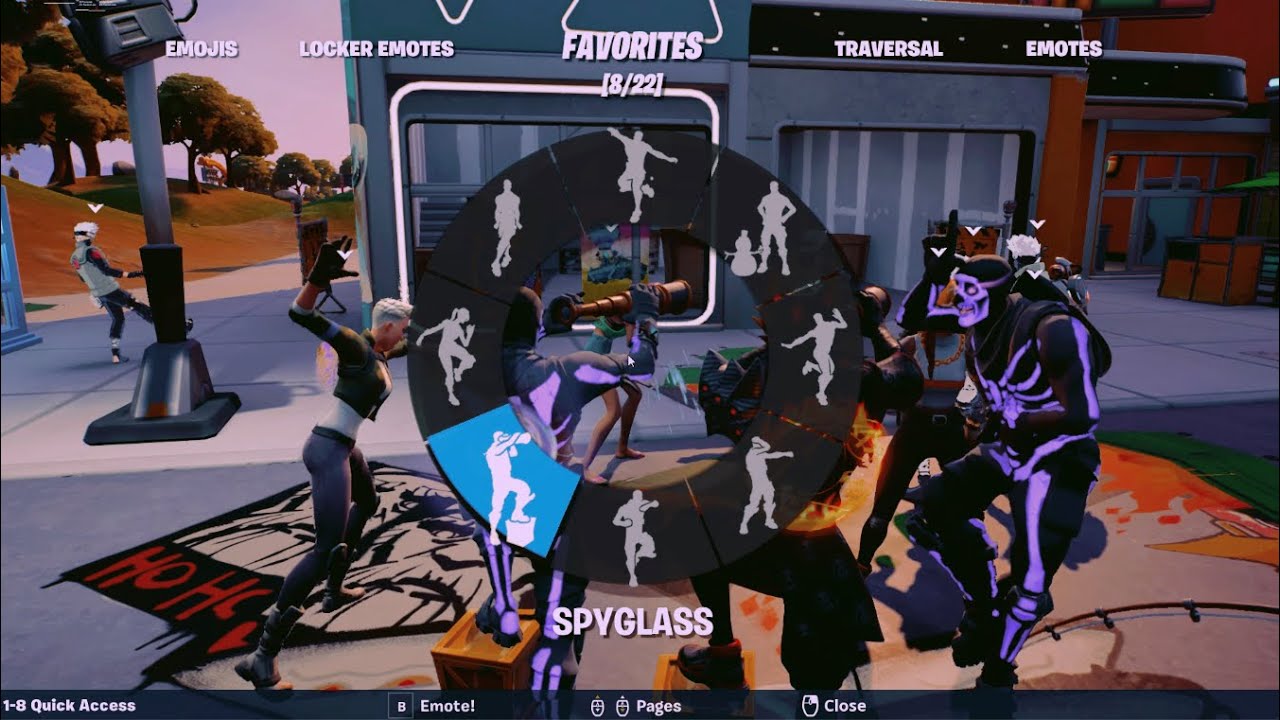 Emote Battle using OG Skull Trooper I did Every Emote the Lobby had Fortnite Party Royale