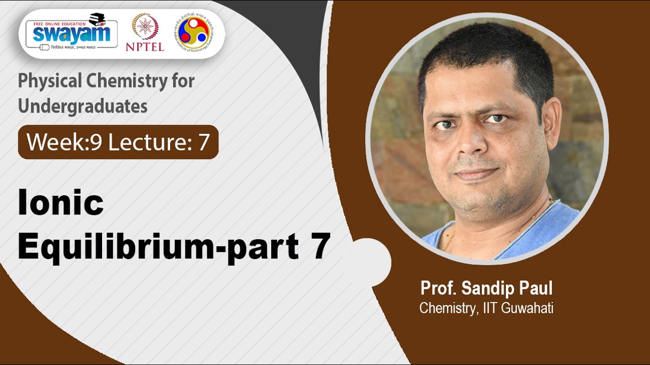 Lec-37: Ionic Equilibrium-part 7