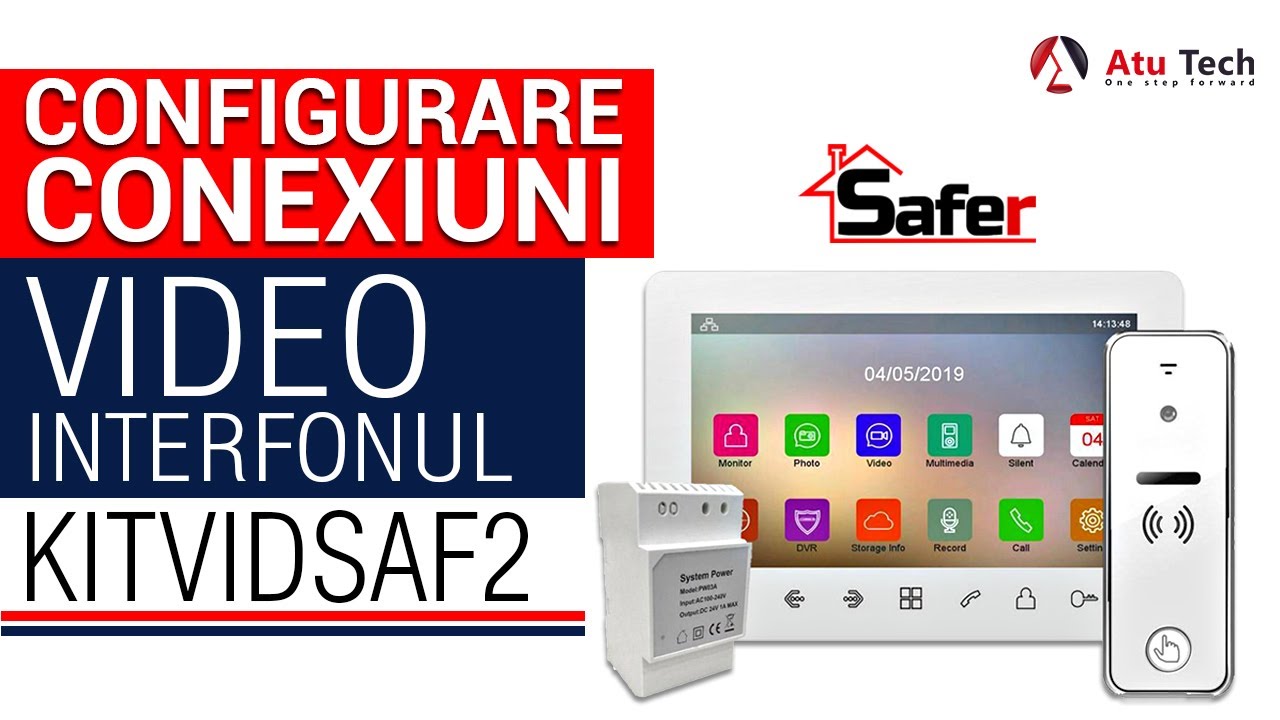 Cum sa configurezi un videointerfon cu 2 fire Safer KITVIDSAF2