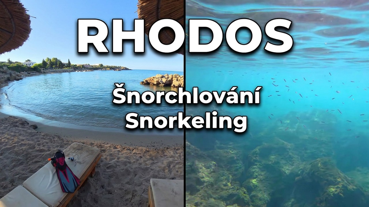 4K Řecko Rhodos šnorchlování s akční kamerou DJI Osmo Action 5 PRO