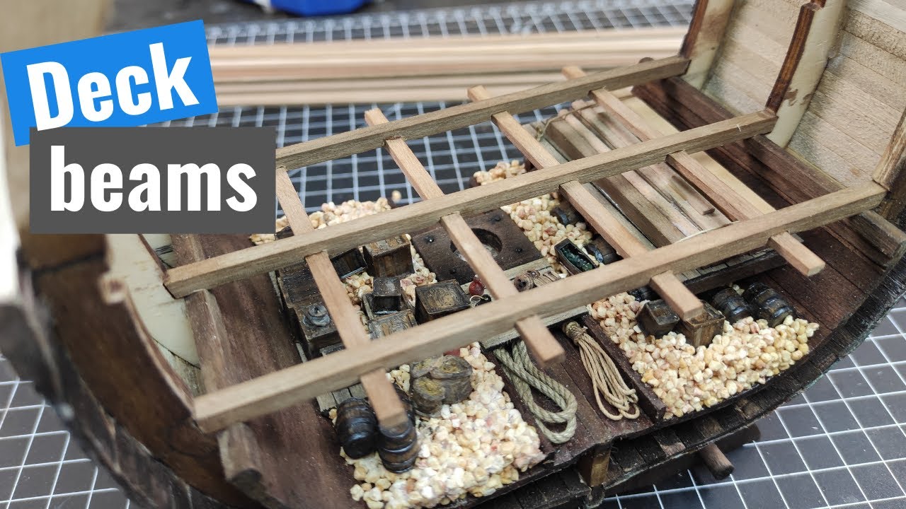 Model Ship Santisima Trinidad cross section - part 7 - Deck beams