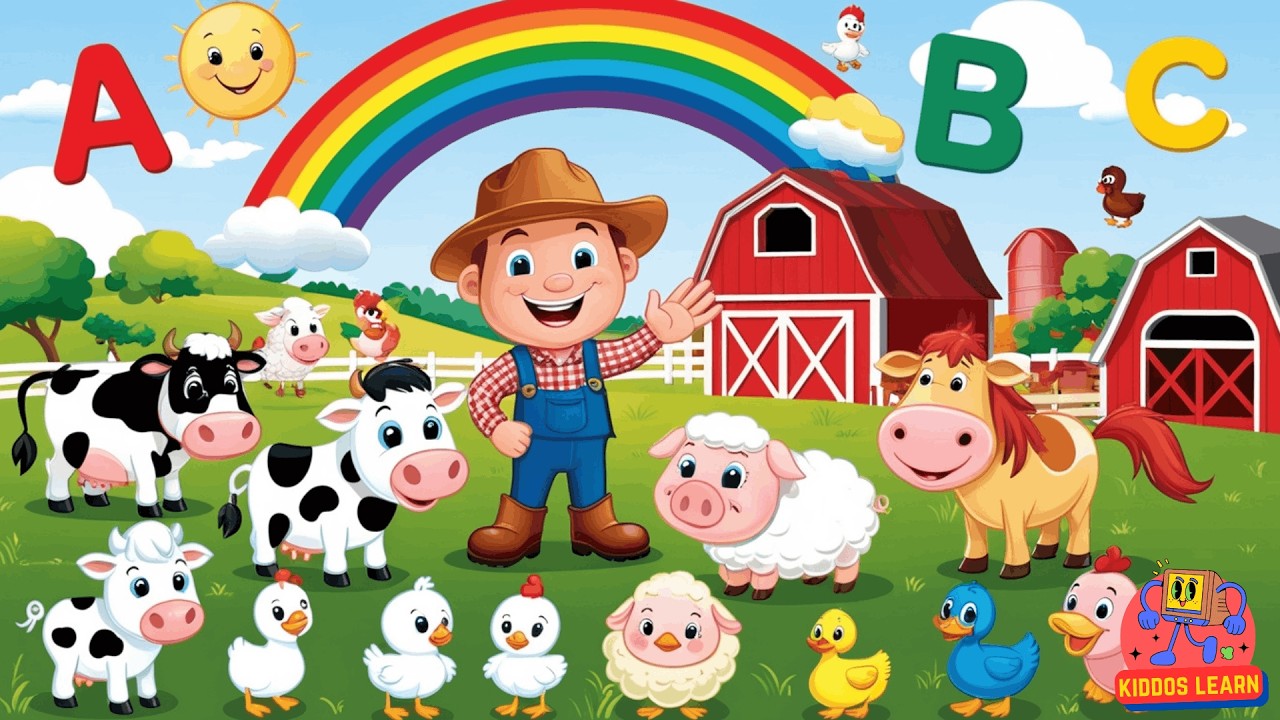 ABC Animals Song & Story for Kids 🐄 | Farmer Ben Had a Farm | Learn ABC with Animals