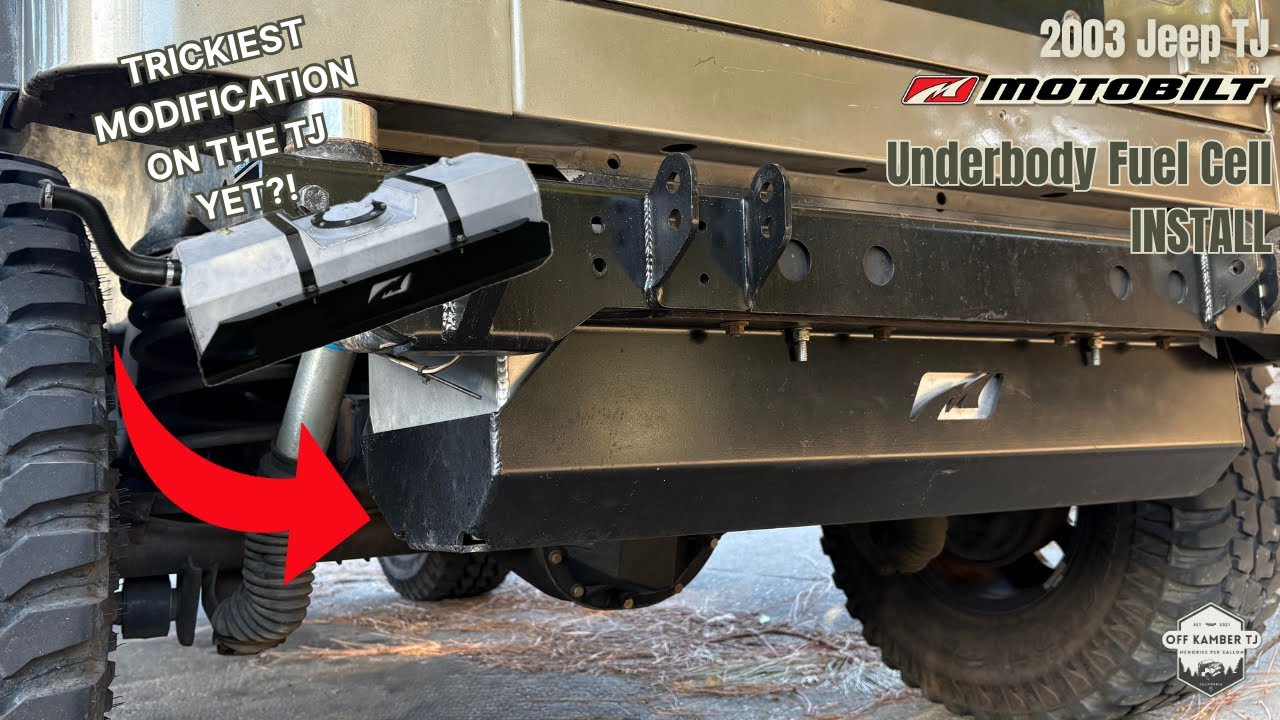 Установка топливного элемента в удлиненное днище Jeep TJ Motobilt