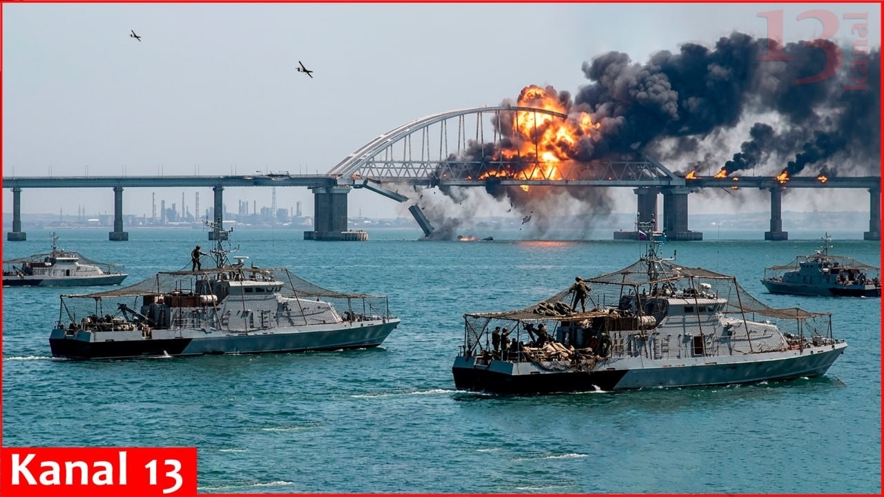 Следующая цель &ndash; Крымский мост; оккупанты готовят свои лодки к атакам украинских беспилотников.