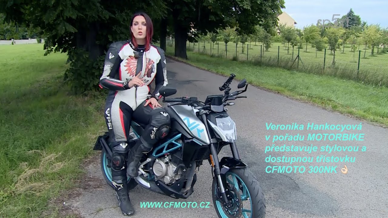 CFMOTO 300NK a Veronika Hankocyová #53 v pořadu Motorbike TV Sport5👌🔝