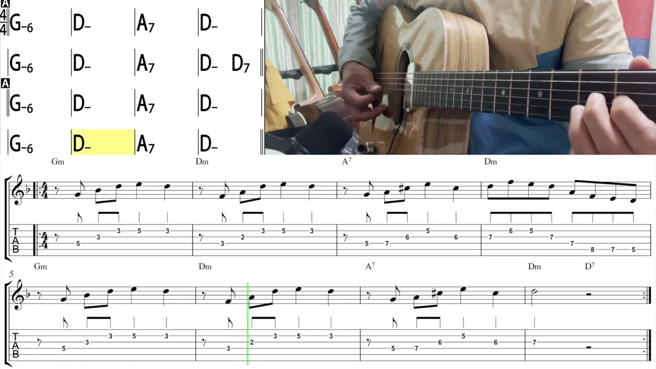 Two Guitars (Les Deux Guitares) EASY!! Theme | Gypsy Jazz Guitar Tabs