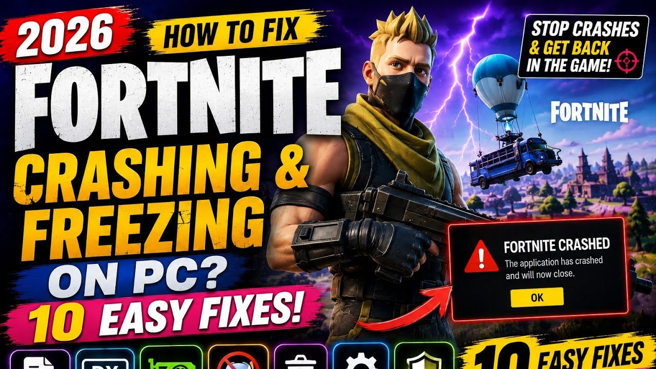 How to Fix Fortnite Crashing & Freezing on PC (2026) | 10 Easy Fixes