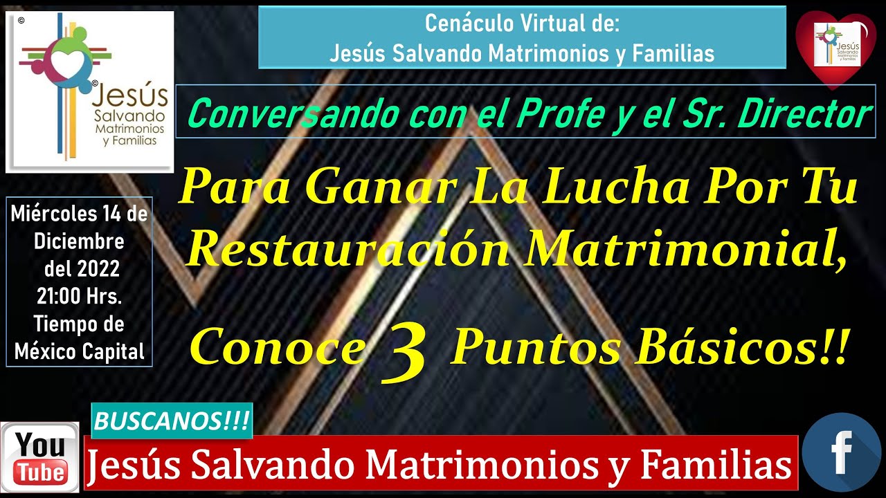 🧡💛Para Ganar La Lucha Por Tu Restauración Matrimonial, Conoce 3 Puntos Básicos!! JSMyF!🛐🧡