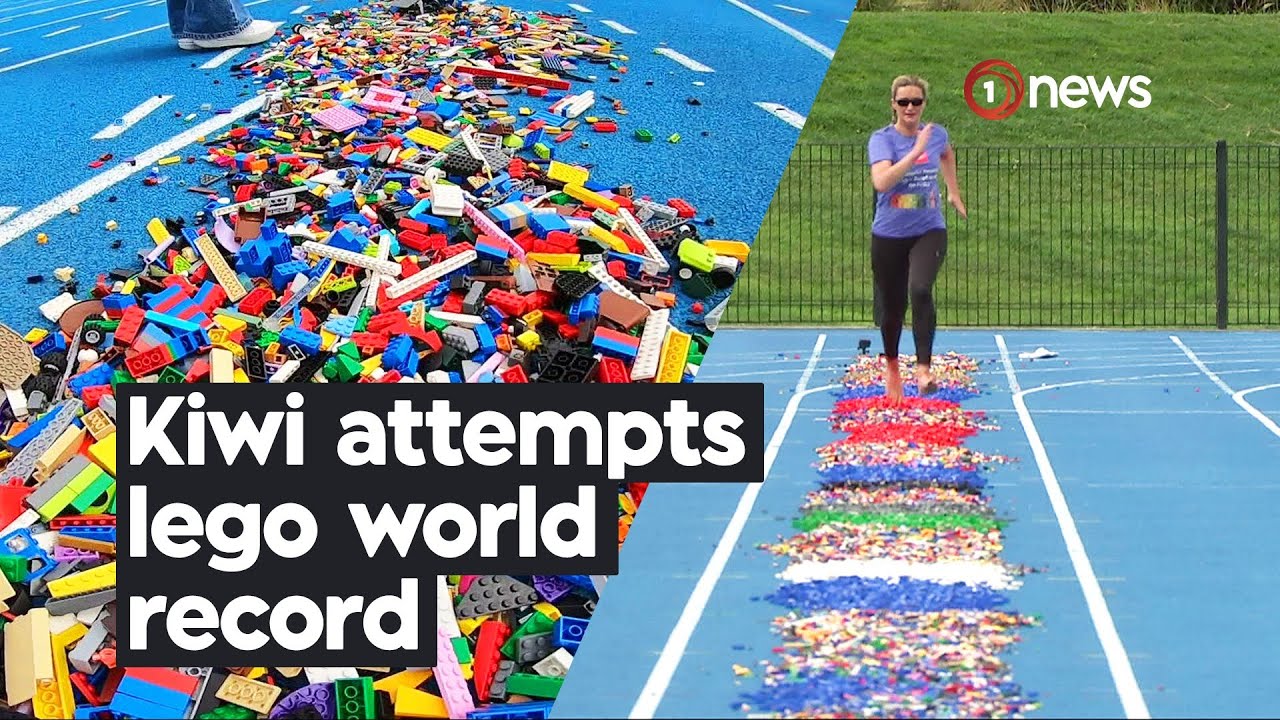 Mum makes painful barefoot lego sprint | 1News on TVNZ+