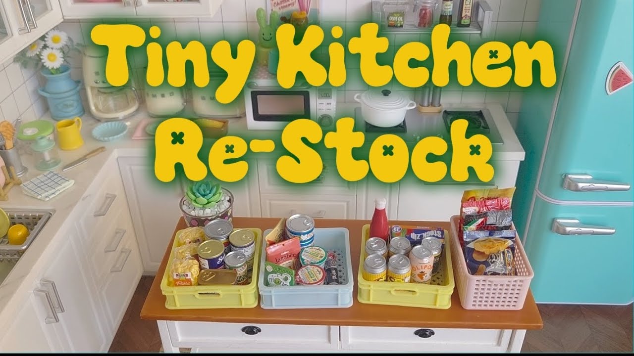 Tiny Kitchen Re-Stock ASMR |Re-ment Miniverse Miniature Toys #rement #miniaturetoys #miniverse #asmr