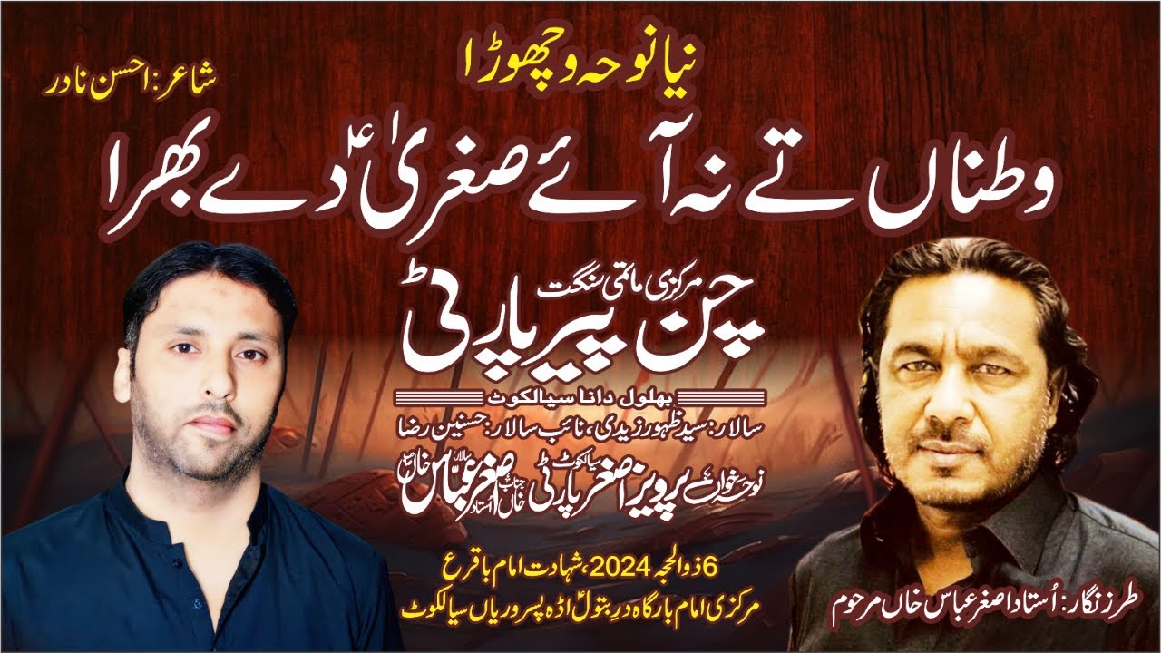 Watnan Ty Na Ae Nana Sughra De Bhira | Chan Peer Party Sialkot | New Noha | 6 Zilhaj 2024