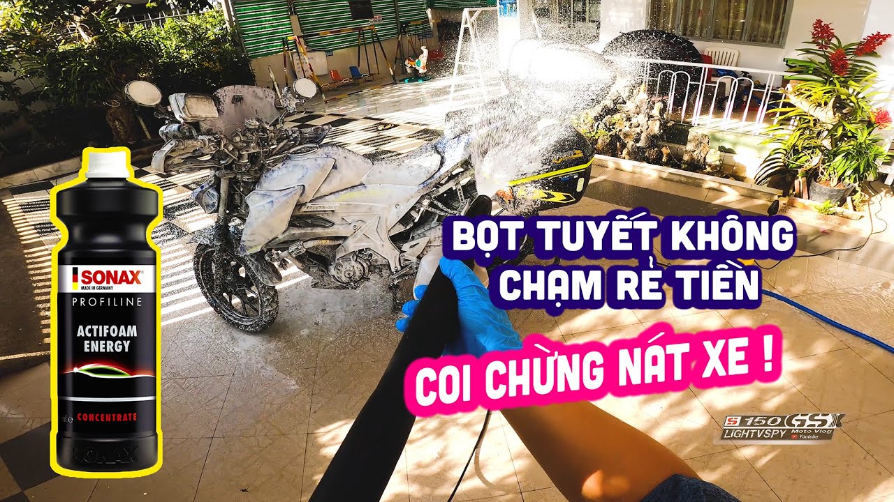 Rửa xe bọt tuyết với sonax profiline actifoam energy, thực hư rửa xe không chạm | Lightvspy