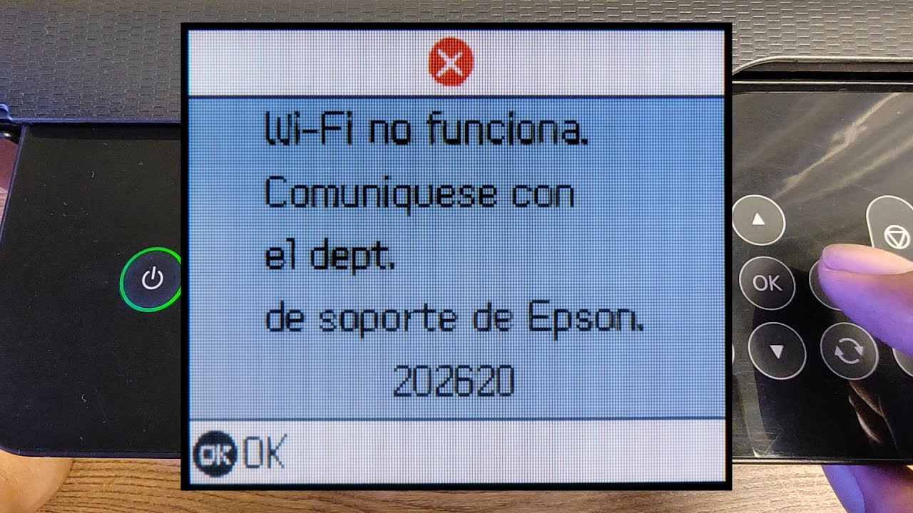 Wifi no funciona comuníquese con el dept. de soporte de Epson 202620 ✅ Cómo solucionar este error 🖨️