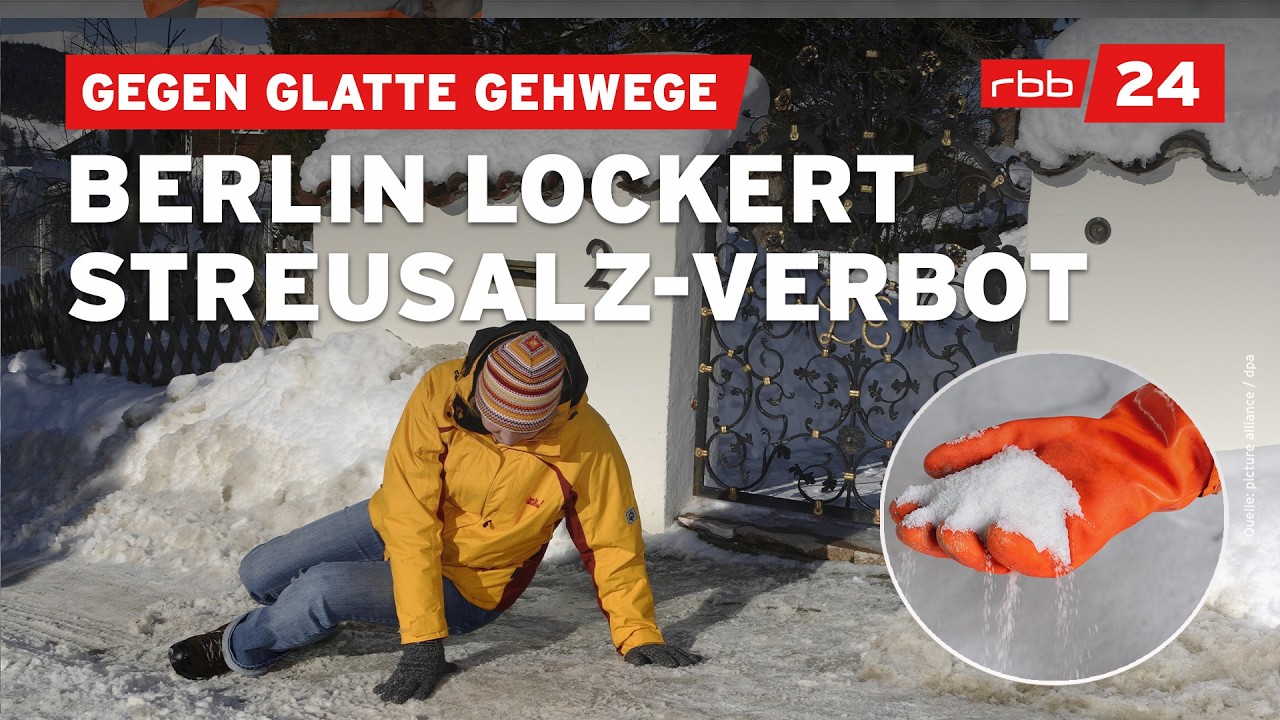 Glatteis-Chaos in Berlin: Senat kippt Streusalz-Verbot