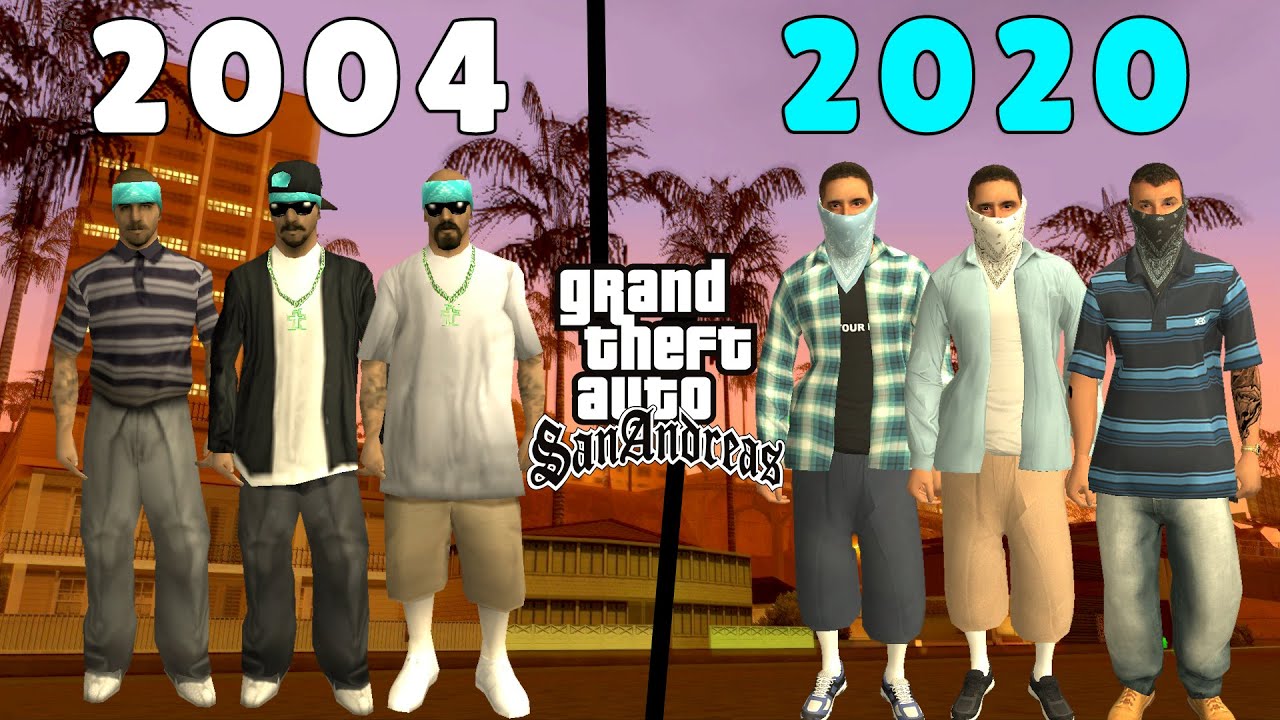 Как изменилась банда Varrios Los Aztecas за 16 лет? (GTA San Andreas Моды)