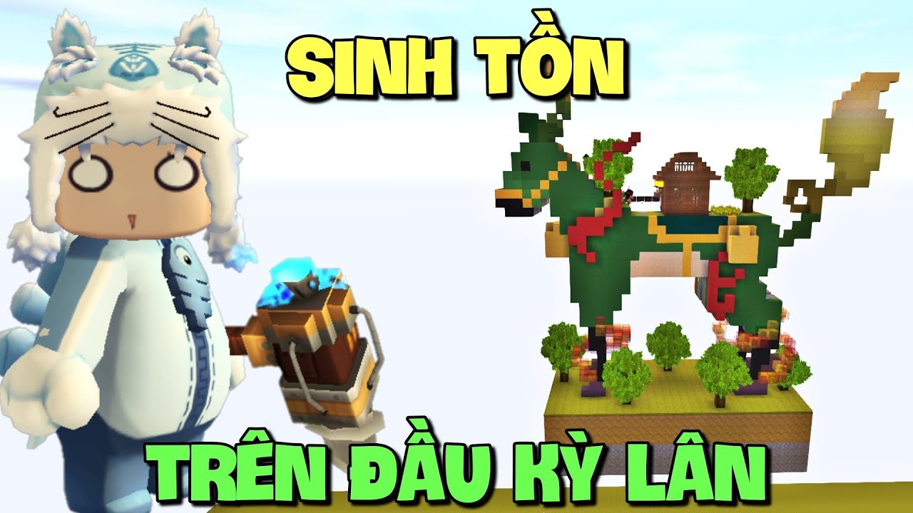 Thử thách sinh tồn trên đầu Kỳ Lân Lv2 trong Mini World | Meowpeo