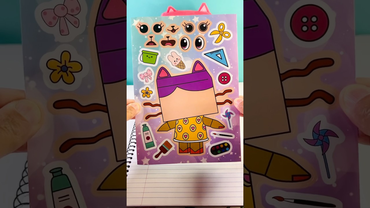 GABBY&rsquo;S Dollhouse DIY Make a Face Stickers Activity with Mama Box and Baby Box 🎨