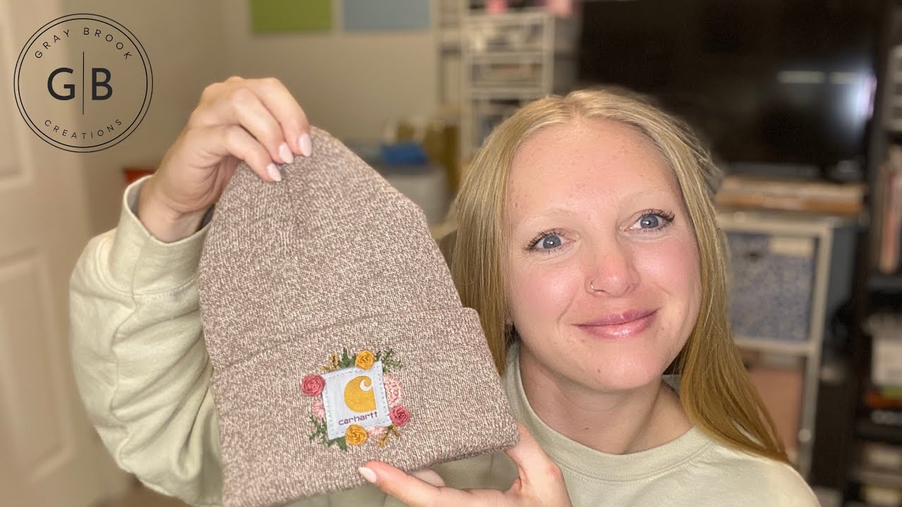 Floral Embroidery on a Beanie | Turning a Plain Beanie Into Floral Art